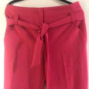 Pink straight leg trousers